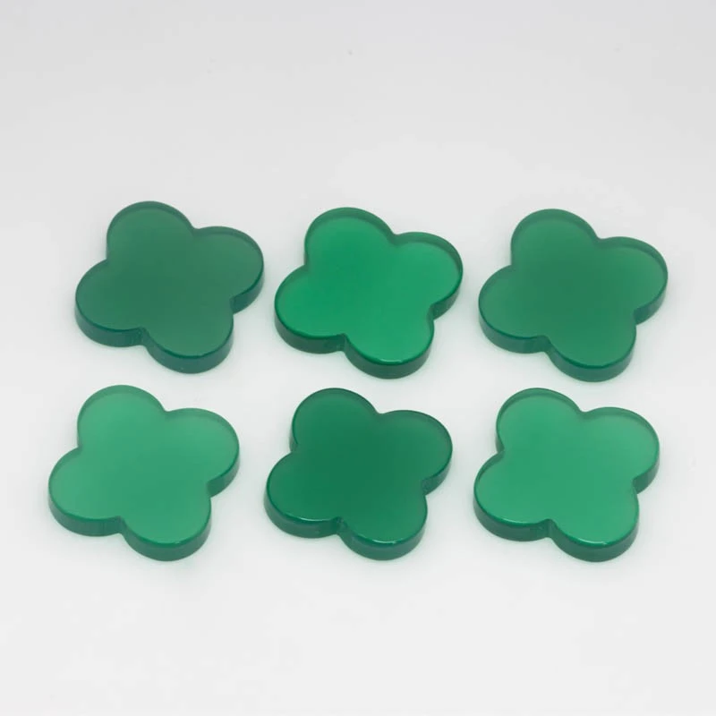 Natural Green Agate Clover Stone suppliers